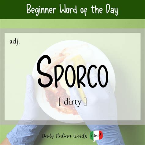 ano sporco|sporco italian word.